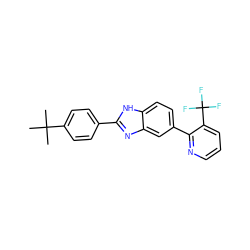 CC(C)(C)c1ccc(-c2nc3cc(-c4ncccc4C(F)(F)F)ccc3[nH]2)cc1 ZINC000038156652