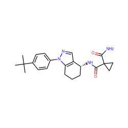 CC(C)(C)c1ccc(-n2ncc3c2CCC[C@H]3NC(=O)C2(C(N)=O)CC2)cc1 ZINC000011843659