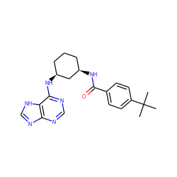 CC(C)(C)c1ccc(C(=O)N[C@@H]2CCC[C@H](Nc3ncnc4nc[nH]c34)C2)cc1 ZINC000212106998