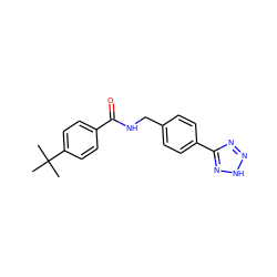 CC(C)(C)c1ccc(C(=O)NCc2ccc(-c3nn[nH]n3)cc2)cc1 ZINC000518346448