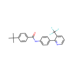 CC(C)(C)c1ccc(C(=O)Nc2ccc(-c3ncccc3C(F)(F)F)cc2)cc1 ZINC000038156655