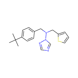 CC(C)(C)c1ccc(CN(Cc2cccs2)n2cncn2)cc1 ZINC000005950658