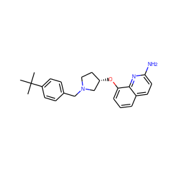 CC(C)(C)c1ccc(CN2CC[C@H](Oc3cccc4ccc(N)nc34)C2)cc1 ZINC000028361393