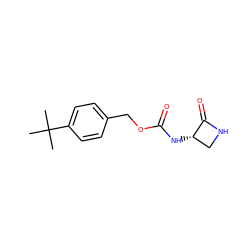 CC(C)(C)c1ccc(COC(=O)N[C@H]2CNC2=O)cc1 ZINC000219263370