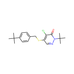 CC(C)(C)c1ccc(CSc2cnn(C(C)(C)C)c(=O)c2Cl)cc1 ZINC000001543237