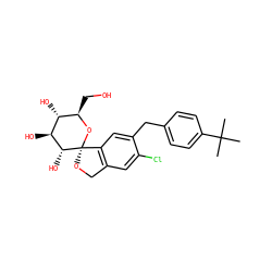 CC(C)(C)c1ccc(Cc2cc3c(cc2Cl)CO[C@]32O[C@H](CO)[C@@H](O)[C@H](O)[C@H]2O)cc1 ZINC000045316308