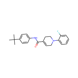 CC(C)(C)c1ccc(NC(=O)C2=CCN(c3ccccc3F)CC2)cc1 ZINC000045495646