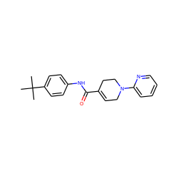 CC(C)(C)c1ccc(NC(=O)C2=CCN(c3ccccn3)CC2)cc1 ZINC000040952383