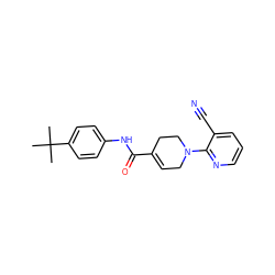 CC(C)(C)c1ccc(NC(=O)C2=CCN(c3ncccc3C#N)CC2)cc1 ZINC000040429314