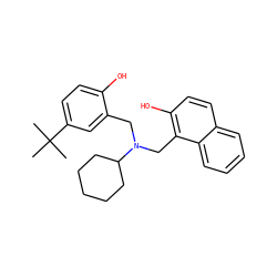 CC(C)(C)c1ccc(O)c(CN(Cc2c(O)ccc3ccccc23)C2CCCCC2)c1 ZINC000001681078