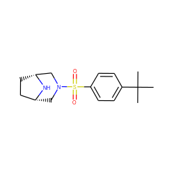 CC(C)(C)c1ccc(S(=O)(=O)N2C[C@@H]3CC[C@H](C2)N3)cc1 ZINC000049510749