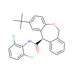 CC(C)(C)c1ccc2c(c1)[C@H](C(=O)Nc1c(Cl)cccc1Cl)c1ccccc1CO2 ZINC000013735111