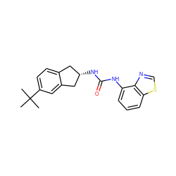 CC(C)(C)c1ccc2c(c1)C[C@@H](NC(=O)Nc1cccc3scnc13)C2 ZINC000169705003