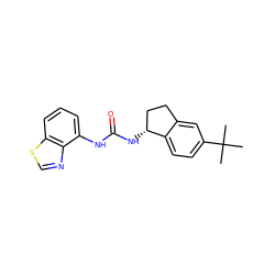 CC(C)(C)c1ccc2c(c1)CC[C@H]2NC(=O)Nc1cccc2scnc12 ZINC000169704418