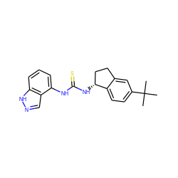 CC(C)(C)c1ccc2c(c1)CC[C@H]2NC(=S)Nc1cccc2[nH]ncc12 ZINC000028964994