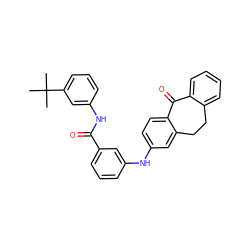 CC(C)(C)c1cccc(NC(=O)c2cccc(Nc3ccc4c(c3)CCc3ccccc3C4=O)c2)c1 ZINC000095573906