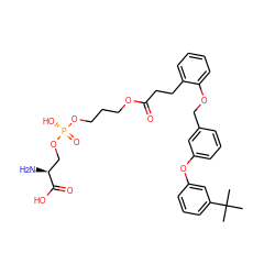 CC(C)(C)c1cccc(Oc2cccc(COc3ccccc3CCC(=O)OCCCO[P@](=O)(O)OC[C@H](N)C(=O)O)c2)c1 ZINC001772628747