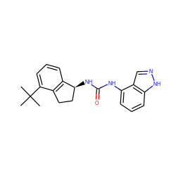 CC(C)(C)c1cccc2c1CC[C@@H]2NC(=O)Nc1cccc2[nH]ncc12 ZINC000028964787