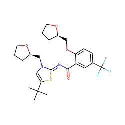 CC(C)(C)c1cn(C[C@H]2CCCO2)/c(=N/C(=O)c2cc(C(F)(F)F)ccc2OC[C@H]2CCCO2)s1 ZINC000068198770