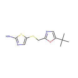 CC(C)(C)c1cnc(CSc2cnc(N)s2)o1 ZINC000022012466