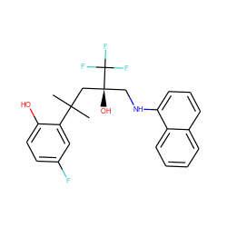 CC(C)(C[C@@](O)(CNc1cccc2ccccc12)C(F)(F)F)c1cc(F)ccc1O ZINC000064540897