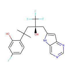 CC(C)(C[C@@](O)(Cc1cc2ncncc2[nH]1)C(F)(F)F)c1ccc(F)cc1O ZINC000103250770