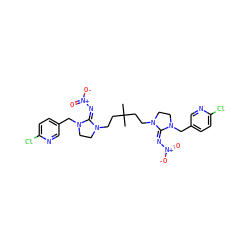 CC(C)(CCN1CCN(Cc2ccc(Cl)nc2)/C1=N\[N+](=O)[O-])CCN1CCN(Cc2ccc(Cl)nc2)/C1=N\[N+](=O)[O-] ZINC000103220777