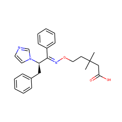 CC(C)(CCO/N=C(\c1ccccc1)[C@@H](Cc1ccccc1)n1ccnc1)CC(=O)O ZINC000013738925