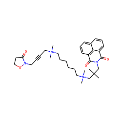 CC(C)(CN1C(=O)c2cccc3cccc(c23)C1=O)C[N+](C)(C)CCCCCC[N+](C)(C)CC#CCN1OCCC1=O ZINC000028567368