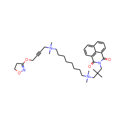 CC(C)(CN1C(=O)c2cccc3cccc(c23)C1=O)C[N+](C)(C)CCCCCCCC[N+](C)(C)CC#CCOC1=NOCC1 ZINC000205035609