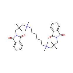 CC(C)(CN1C(=O)c2ccccc2C1=O)C[N+](C)(C)CCCCCC[N+](C)(C)CC(C)(C)CN1C(=O)c2ccccc2C1=O ZINC000025990912