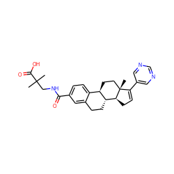 CC(C)(CNC(=O)c1ccc2c(c1)CC[C@@H]1[C@@H]2CC[C@]2(C)C(c3cncnc3)=CC[C@@H]12)C(=O)O ZINC000205163146