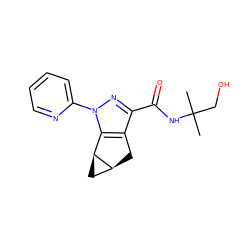 CC(C)(CO)NC(=O)c1nn(-c2ccccn2)c2c1C[C@H]1C[C@@H]21 ZINC000299822851