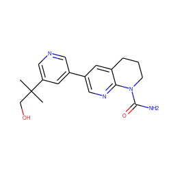 CC(C)(CO)c1cncc(-c2cnc3c(c2)CCCN3C(N)=O)c1 ZINC001772620271
