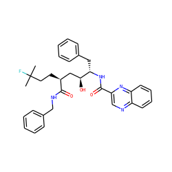 CC(C)(F)CC[C@@H](C[C@H](O)[C@H](Cc1ccccc1)NC(=O)c1cnc2ccccc2n1)C(=O)NCc1ccccc1 ZINC000026259824