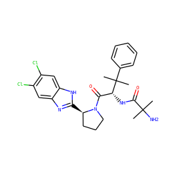 CC(C)(N)C(=O)N[C@H](C(=O)N1CCC[C@H]1c1nc2cc(Cl)c(Cl)cc2[nH]1)C(C)(C)c1ccccc1 ZINC000064549472