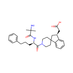 CC(C)(N)C(=O)N[C@H](CCCc1ccccc1)C(=O)N1CCC2(CC1)C[C@@H](CC(=O)O)c1ccccc12 ZINC000026386799