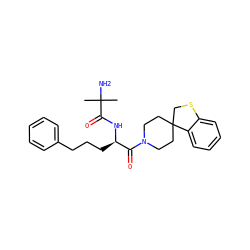 CC(C)(N)C(=O)N[C@H](CCCc1ccccc1)C(=O)N1CCC2(CC1)CSc1ccccc12 ZINC000013687591