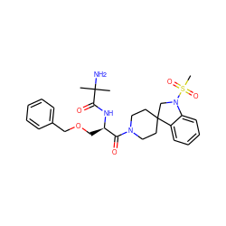 CC(C)(N)C(=O)N[C@H](COCc1ccccc1)C(=O)N1CCC2(CC1)CN(S(C)(=O)=O)c1ccccc12 ZINC000001543181