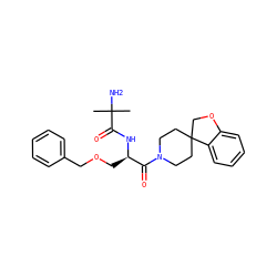 CC(C)(N)C(=O)N[C@H](COCc1ccccc1)C(=O)N1CCC2(CC1)COc1ccccc12 ZINC000013687637