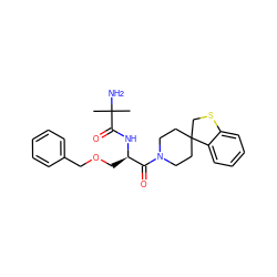 CC(C)(N)C(=O)N[C@H](COCc1ccccc1)C(=O)N1CCC2(CC1)CSc1ccccc12 ZINC000013687619