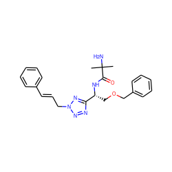 CC(C)(N)C(=O)N[C@H](COCc1ccccc1)c1nnn(C/C=C/c2ccccc2)n1 ZINC000028825046