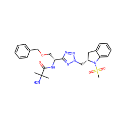 CC(C)(N)C(=O)N[C@H](COCc1ccccc1)c1nnn(C[C@@H]2Cc3ccccc3N2S(C)(=O)=O)n1 ZINC000028825037