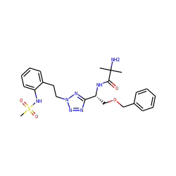 CC(C)(N)C(=O)N[C@H](COCc1ccccc1)c1nnn(CCc2ccccc2NS(C)(=O)=O)n1 ZINC000028825032