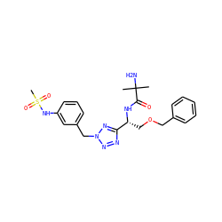 CC(C)(N)C(=O)N[C@H](COCc1ccccc1)c1nnn(Cc2cccc(NS(C)(=O)=O)c2)n1 ZINC000028825011