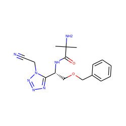 CC(C)(N)C(=O)N[C@H](COCc1ccccc1)c1nnnn1CC#N ZINC000028825103