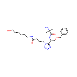 CC(C)(N)C(=O)N[C@H](COCc1ccccc1)c1nnnn1CCCC(=O)NCCCCCCO ZINC000029049437