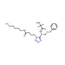 CC(C)(N)C(=O)N[C@H](COCc1ccccc1)c1nnnn1CCCC(=O)NCCCCCO ZINC000029049434