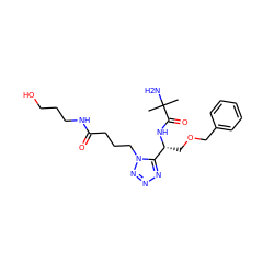 CC(C)(N)C(=O)N[C@H](COCc1ccccc1)c1nnnn1CCCC(=O)NCCCO ZINC000029049639