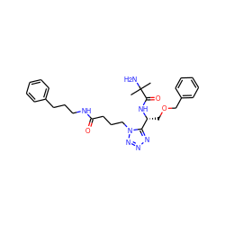 CC(C)(N)C(=O)N[C@H](COCc1ccccc1)c1nnnn1CCCC(=O)NCCCc1ccccc1 ZINC000029049996